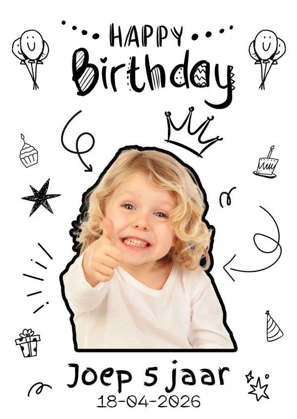 Verjaardagsposter Kind 9