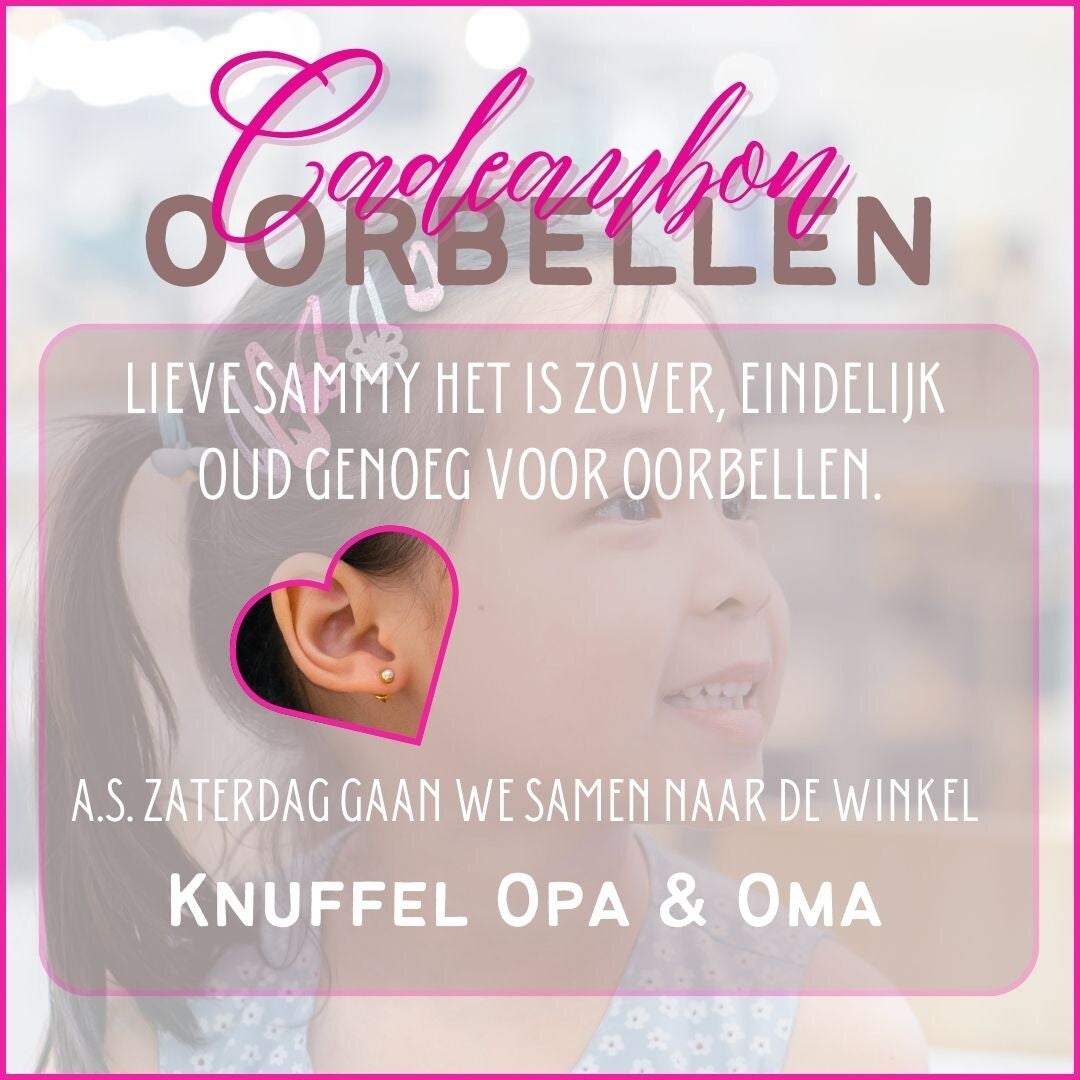 Cadeaubon - Oorbellen Kind