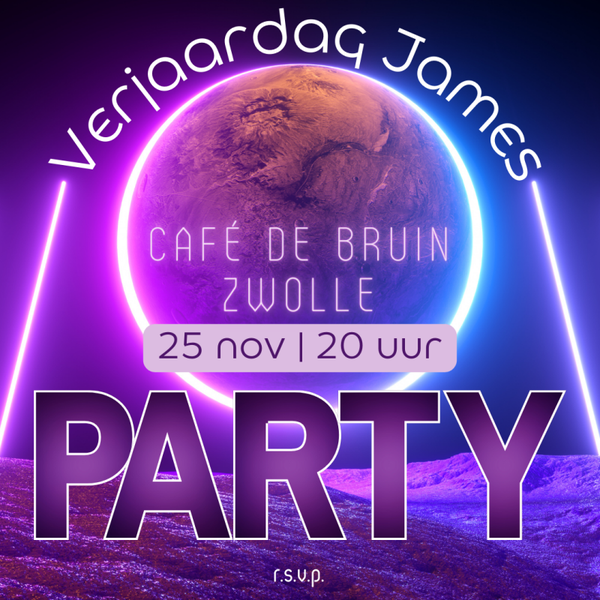 Uitnodiging - Verjaardag Space