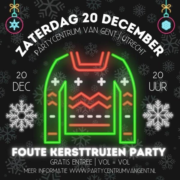 Social Media Afbeelding - Foute Kersttruien Party