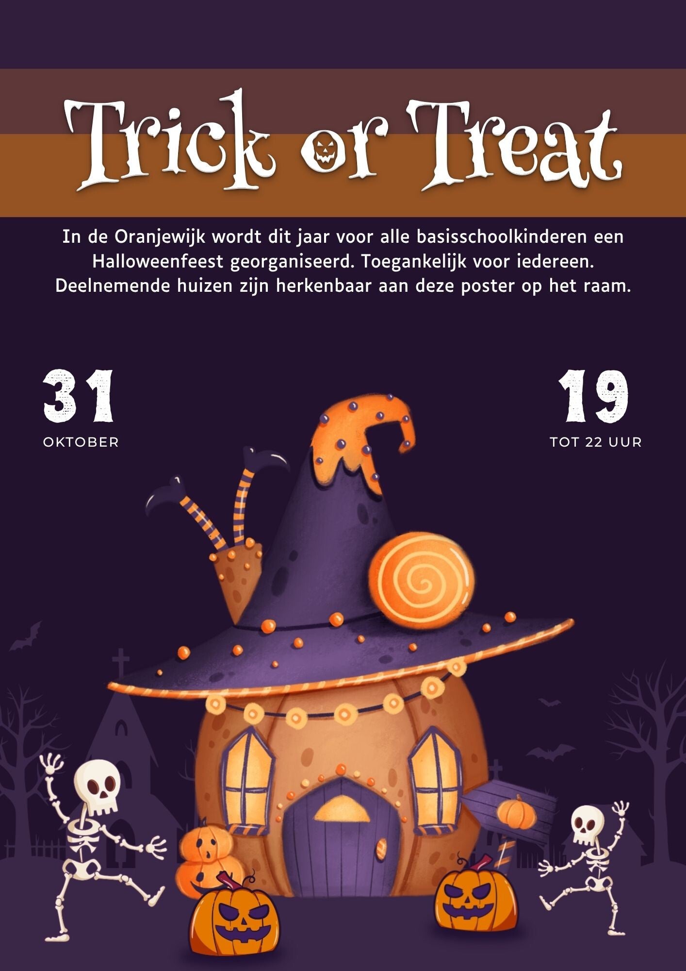 Halloween Poster A3 - Skeletten