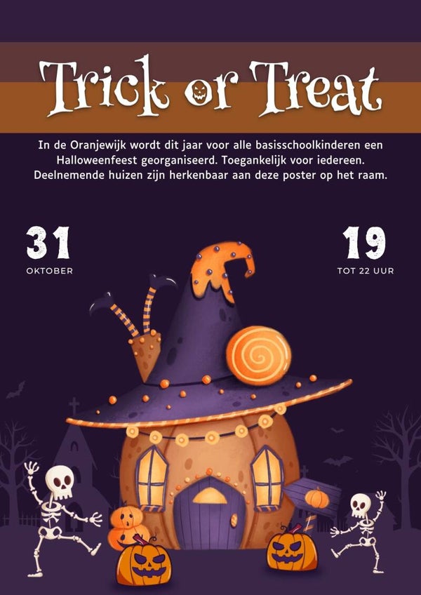 Halloween Poster A3 - Skeletten