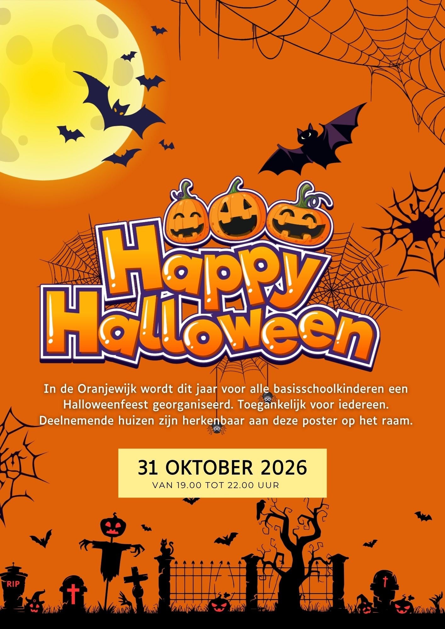 Halloween Poster A3 - Vleermuis