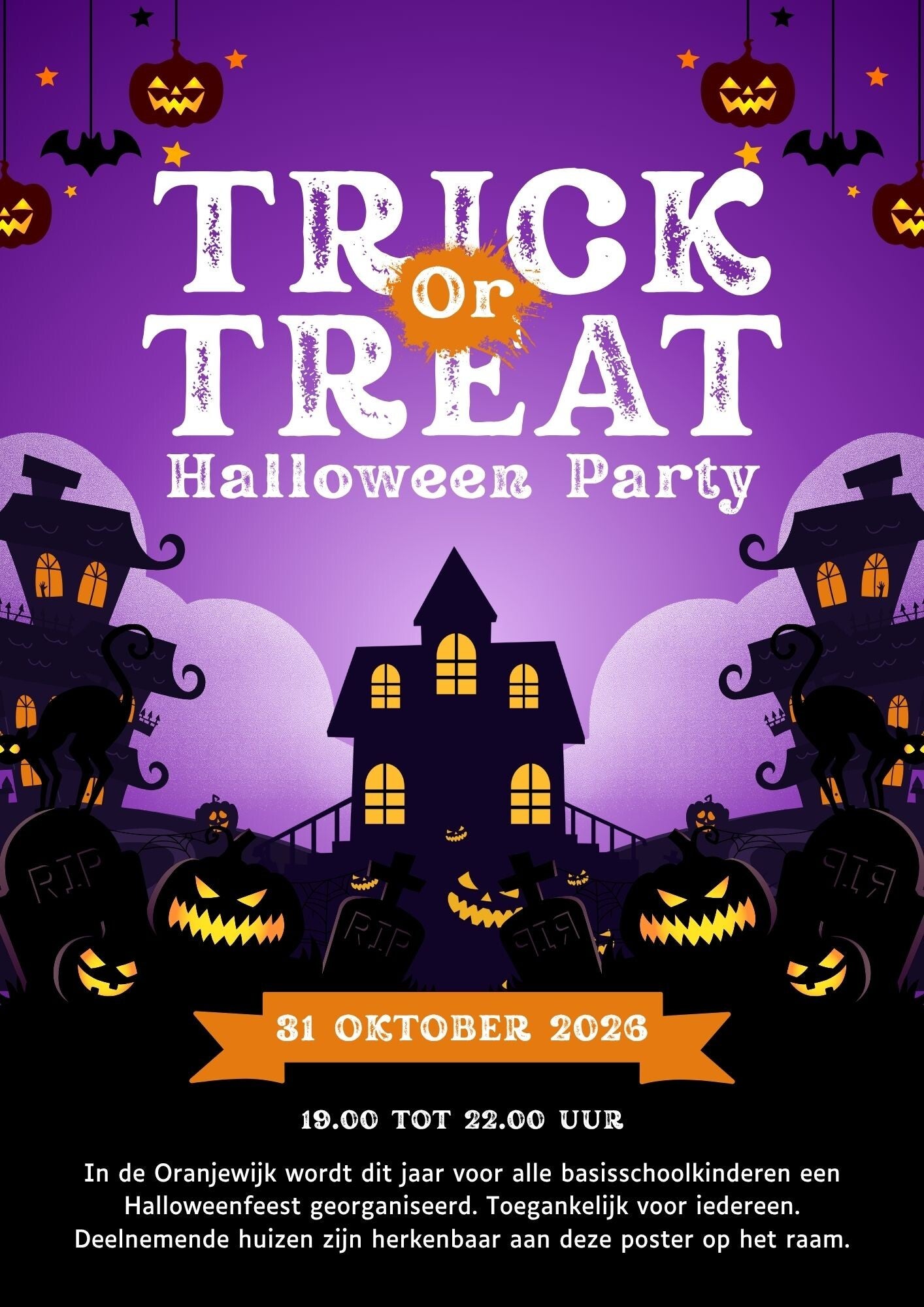 Halloween Poster A3 - Haunted House