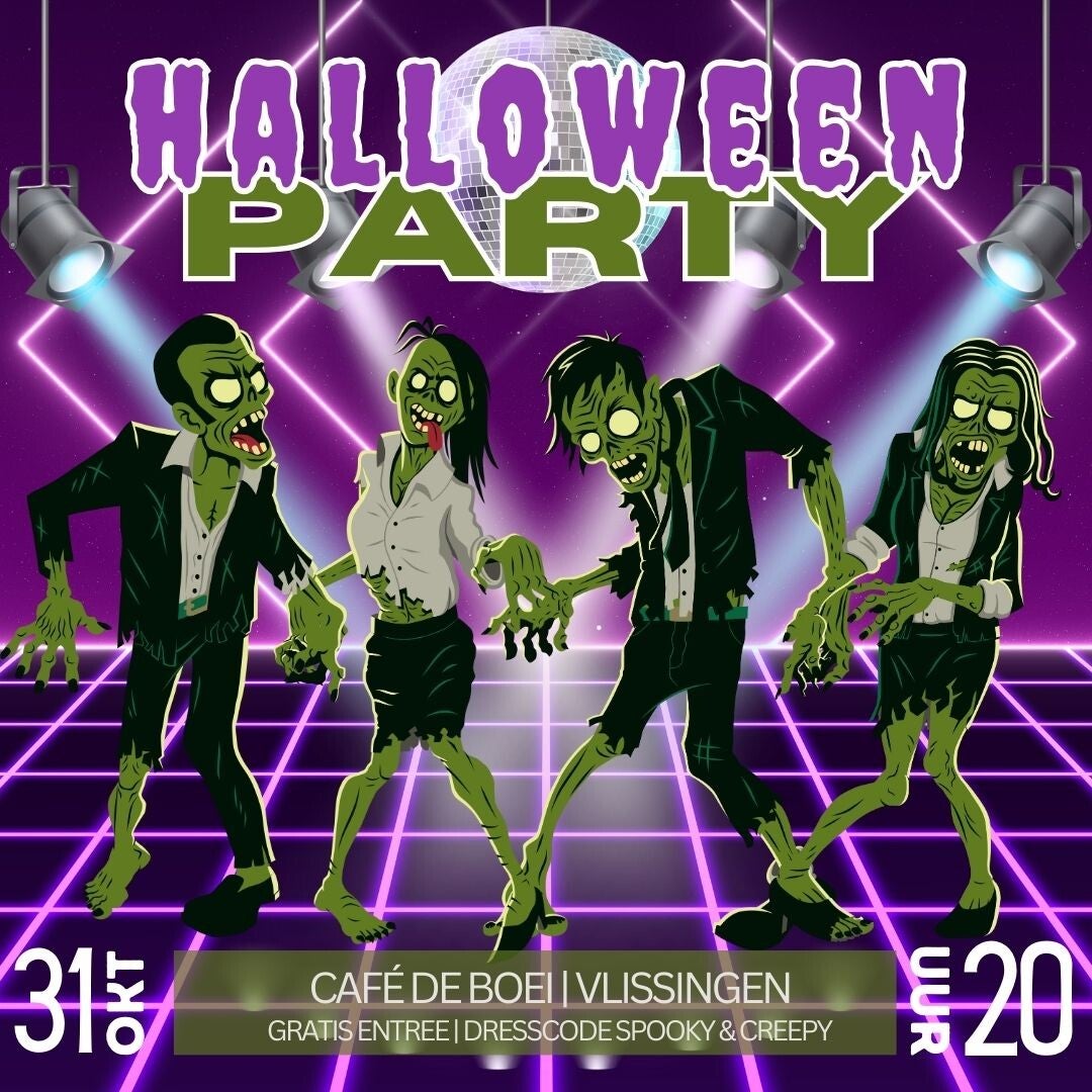 Uitnodiging - Halloween Dansende Zombies