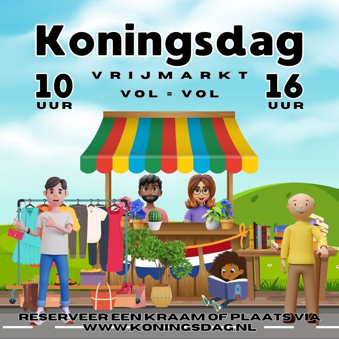 Social Media Afbeelding - Koningsdag Vrijmarkt