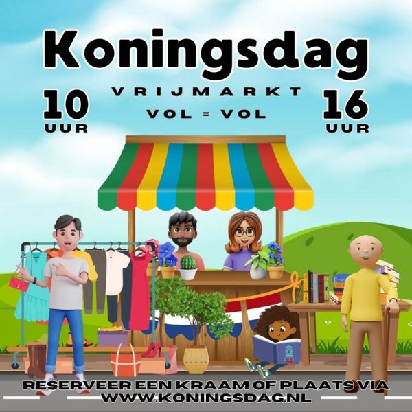 Social Media Afbeelding - Koningsdag Vrijmarkt