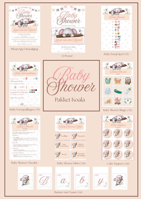 Baby Shower Pakket - Koala