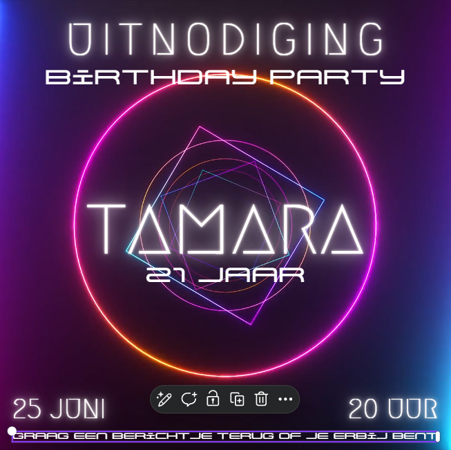 Animatie Uitnodiging - Neon Draaiend