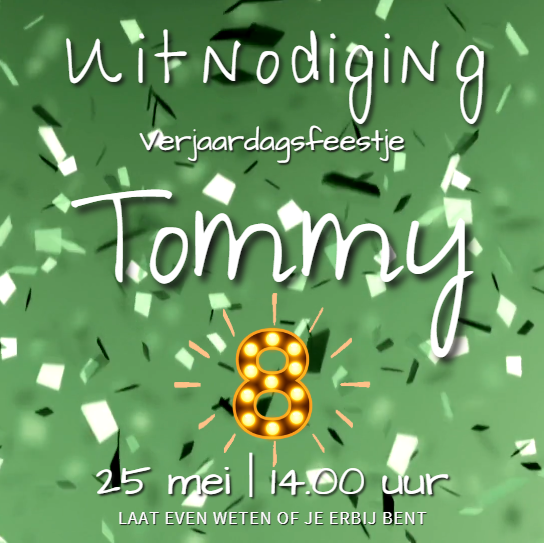 Animatie Uitnodiging - Confetti