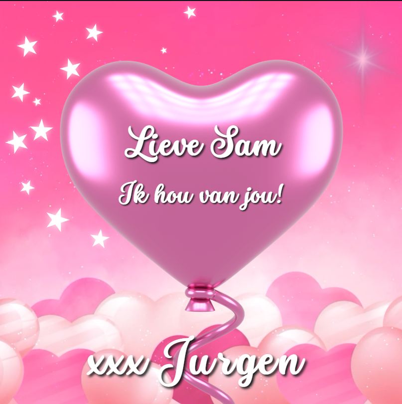 Valentijn Wens - Roze Ballon