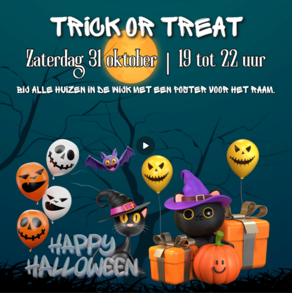 Animatie Uitnodiging - Trick or Treat Groen