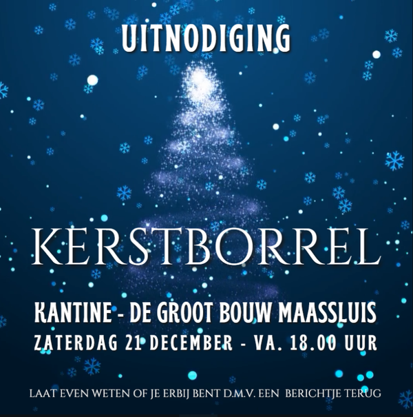 Animatie Uitnodiging - Kerstborrel Blauw