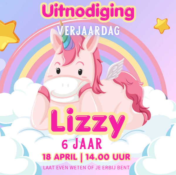 Geanimeerde Uitnodiging - Unicorn