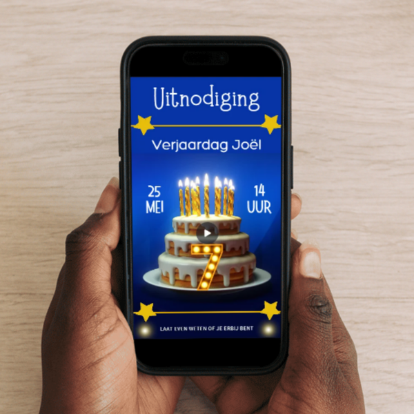 Geanimeerde Uitnodiging - Taart