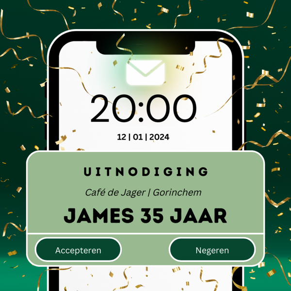 Uitnodiging - Verjaardag 35 jaar
