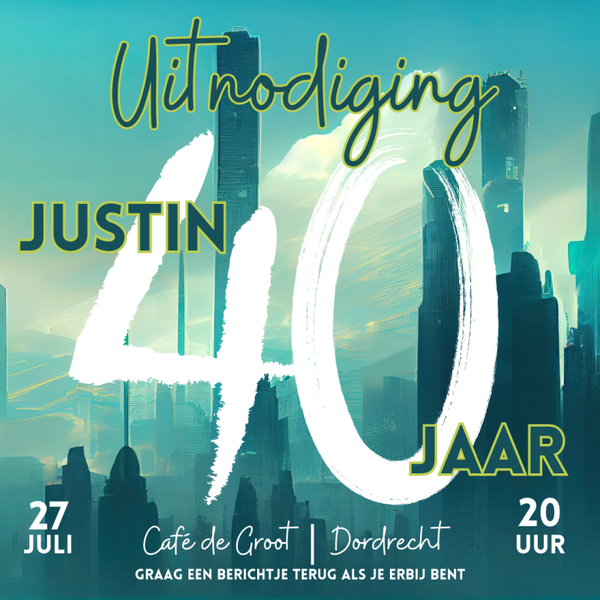 Uitnodiging - 40e verjaardag man