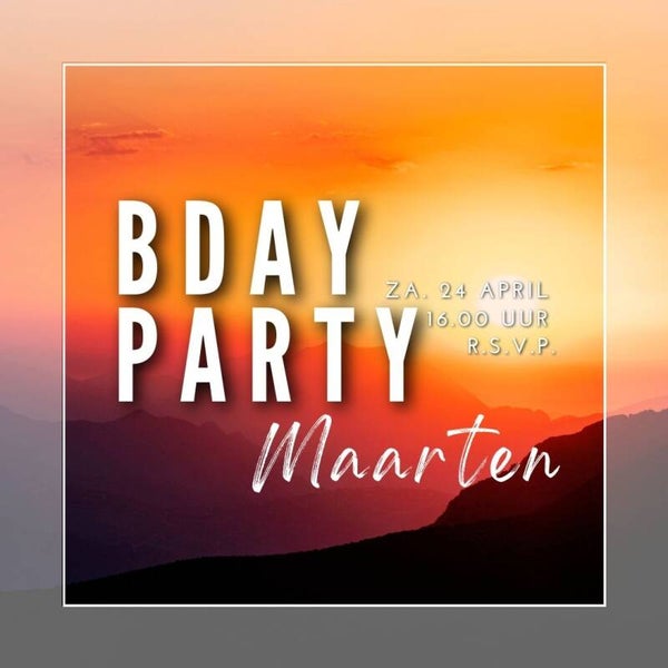 Uitnodiging - Verjaardag Man