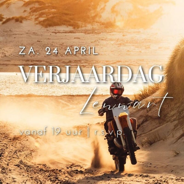 Uitnodiging - Verjaardag Man