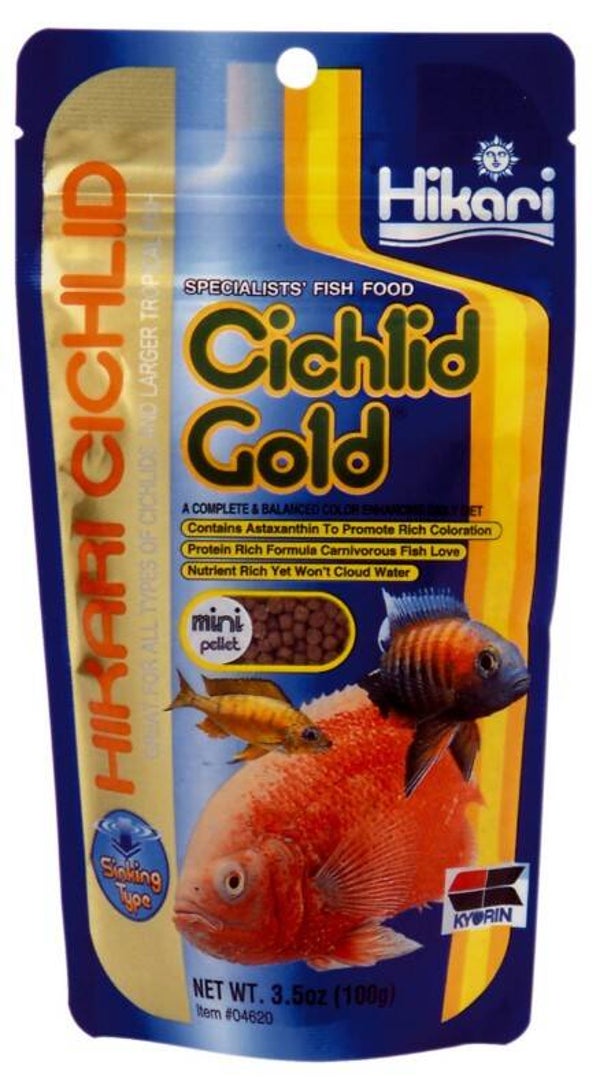 Hikari - Hik Cichlid Gold Mini/Medium 100/342 Gram Zinkend