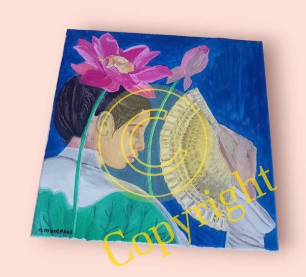 Asian woman with lotusflower (beschikbaar!)