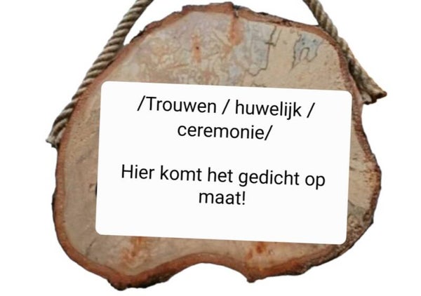 Huwelijksfeest/trouwen/liefde/ Gedicht op maat