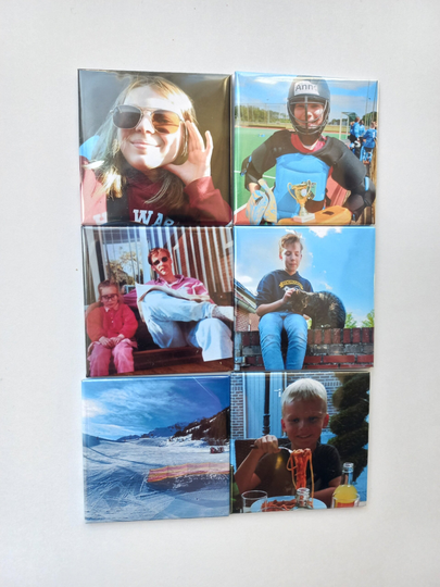 set van 6 koelkastmagneten