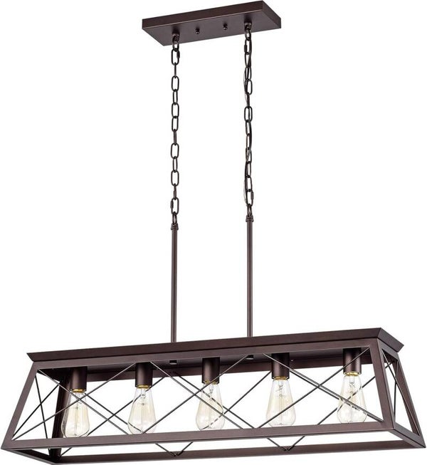 5 Light Kitchen Island Pendant Farmhouse Linear