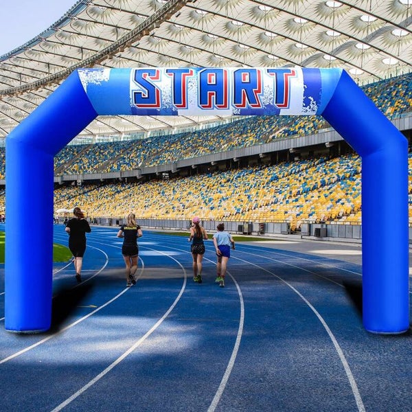 Start Finish Line Arch BLUE