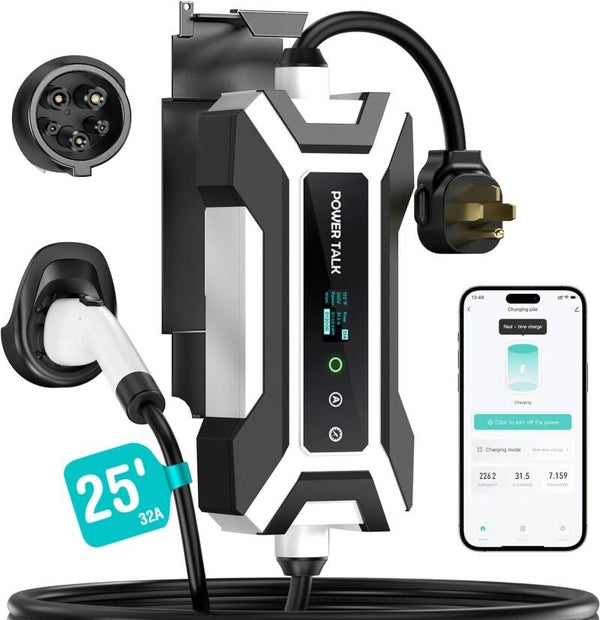 PowerTalk Electric Vehicle Charger Level 2 J1772 Portable