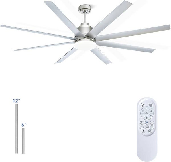 72 inches Ceiling Fan - Industrial 6-Speed Remote