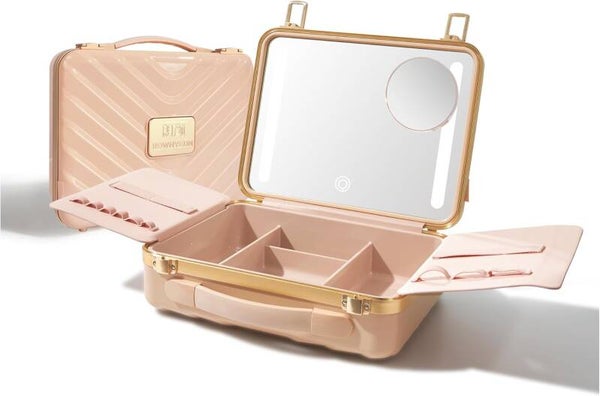 Light Up Travel Makeup Case With Mirror