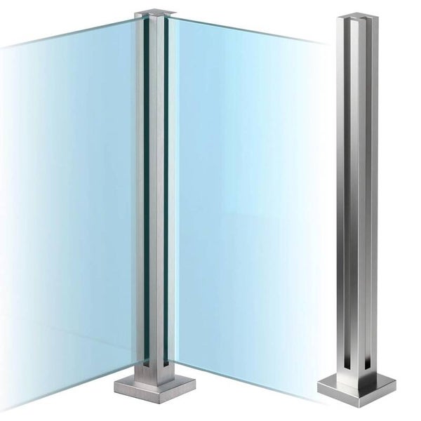 Glass Railing Post 23.6" 304 Stainless Steel