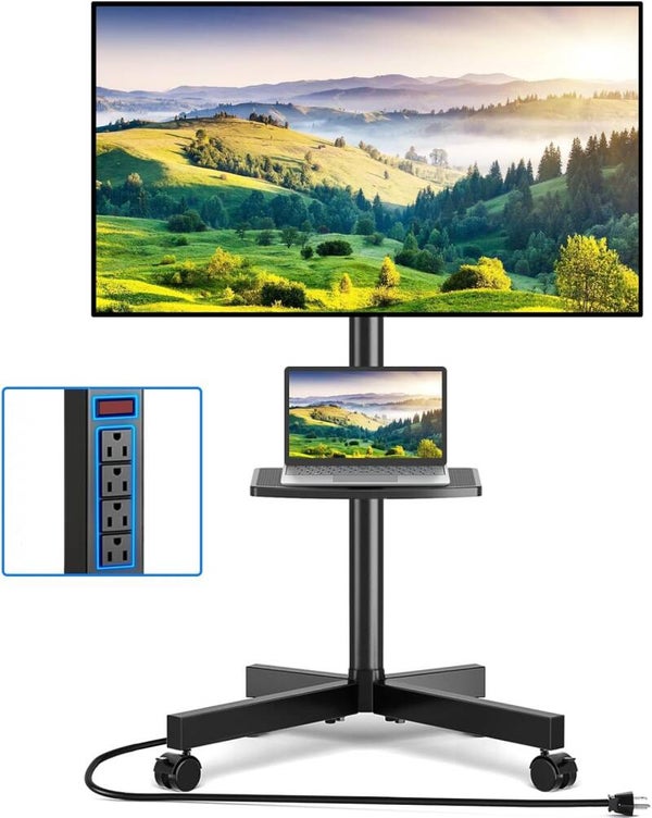 Mobile TV Cart with Power Outlet