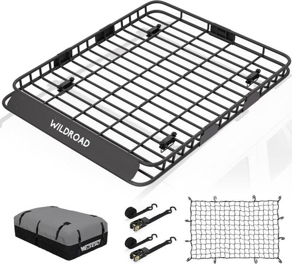 64"x 50"x 4" Universal Roof Cargo Carrier Basket W Cargo Bag