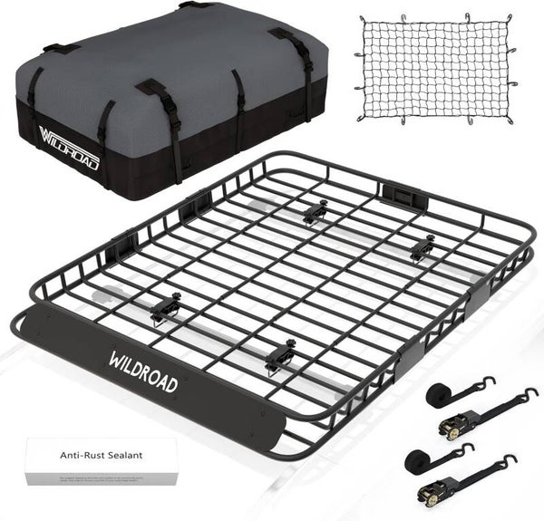 Wildroad 64"x 50"x 4" Universal Roof Rack Cargo Basket