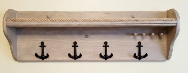 Nautical Coat & Key Shelf