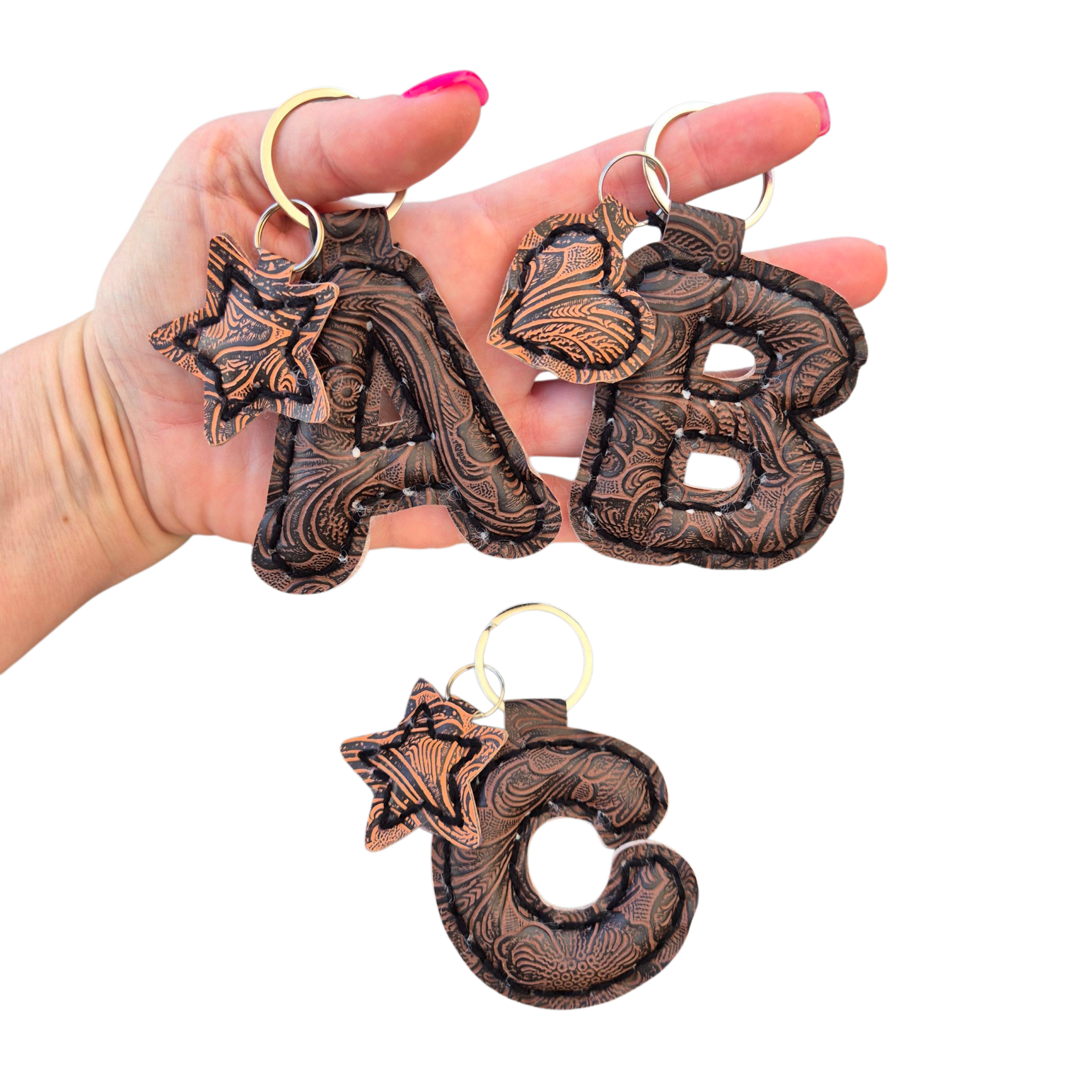 Alphabet Brown Leather