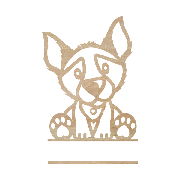 Naambord hout - Hond