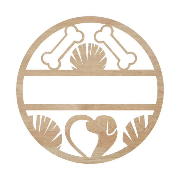 Naambord hout - Hondenbot