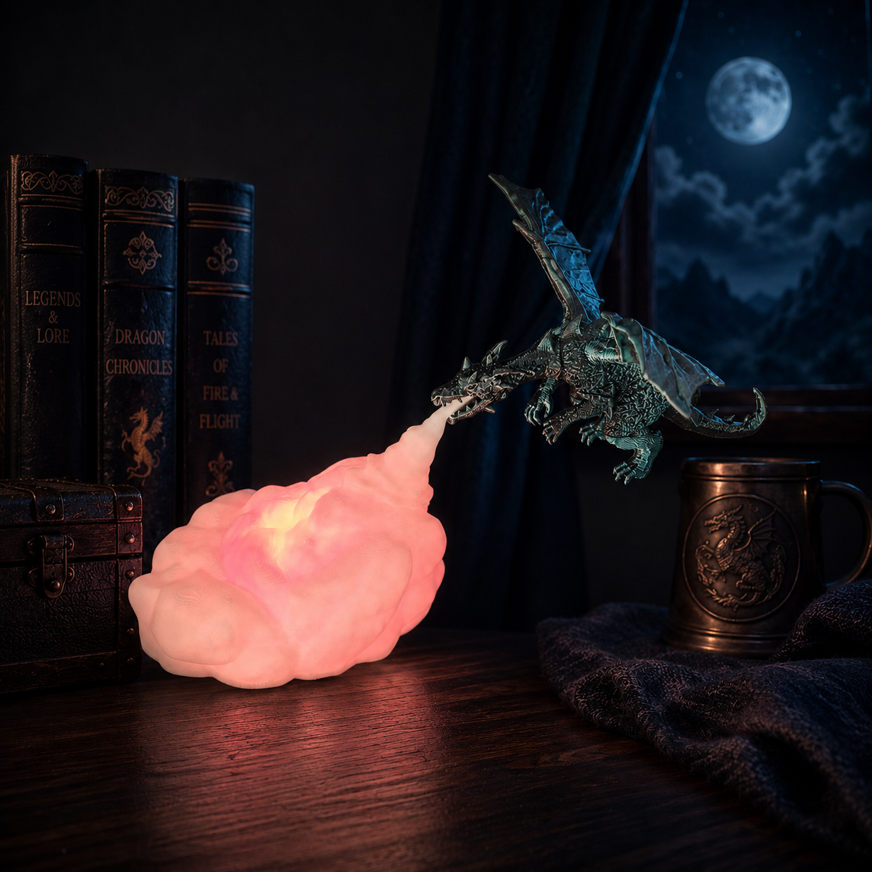 Dragon Breath Lamp (zwart-groen)