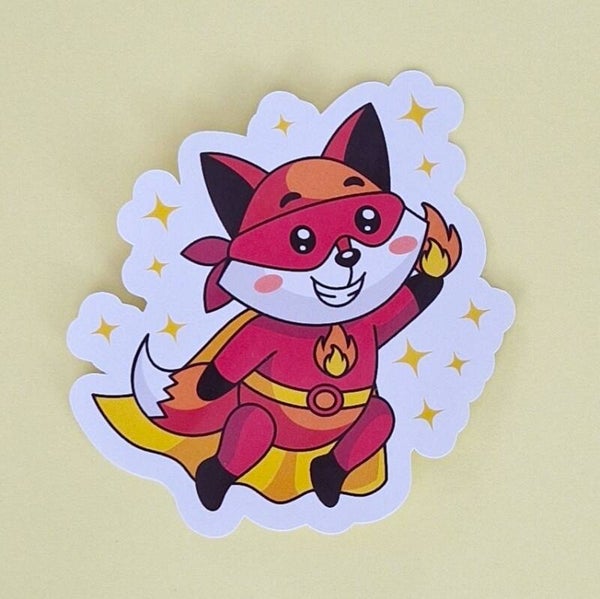 Losse sticker 'Super Fox'