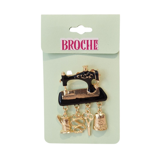 Broche naaimachine zwart