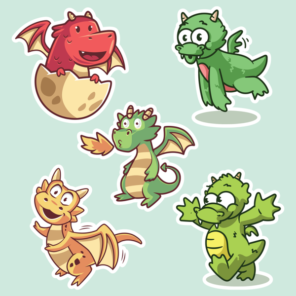 Draakjes (set van 5)