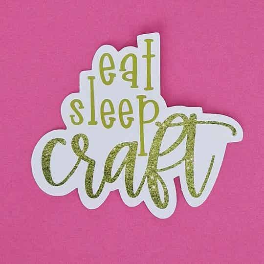 Losse sticker 'Eat, Sleep, Craft'
