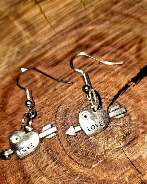 3009 Silberohrringe "Love Heart"