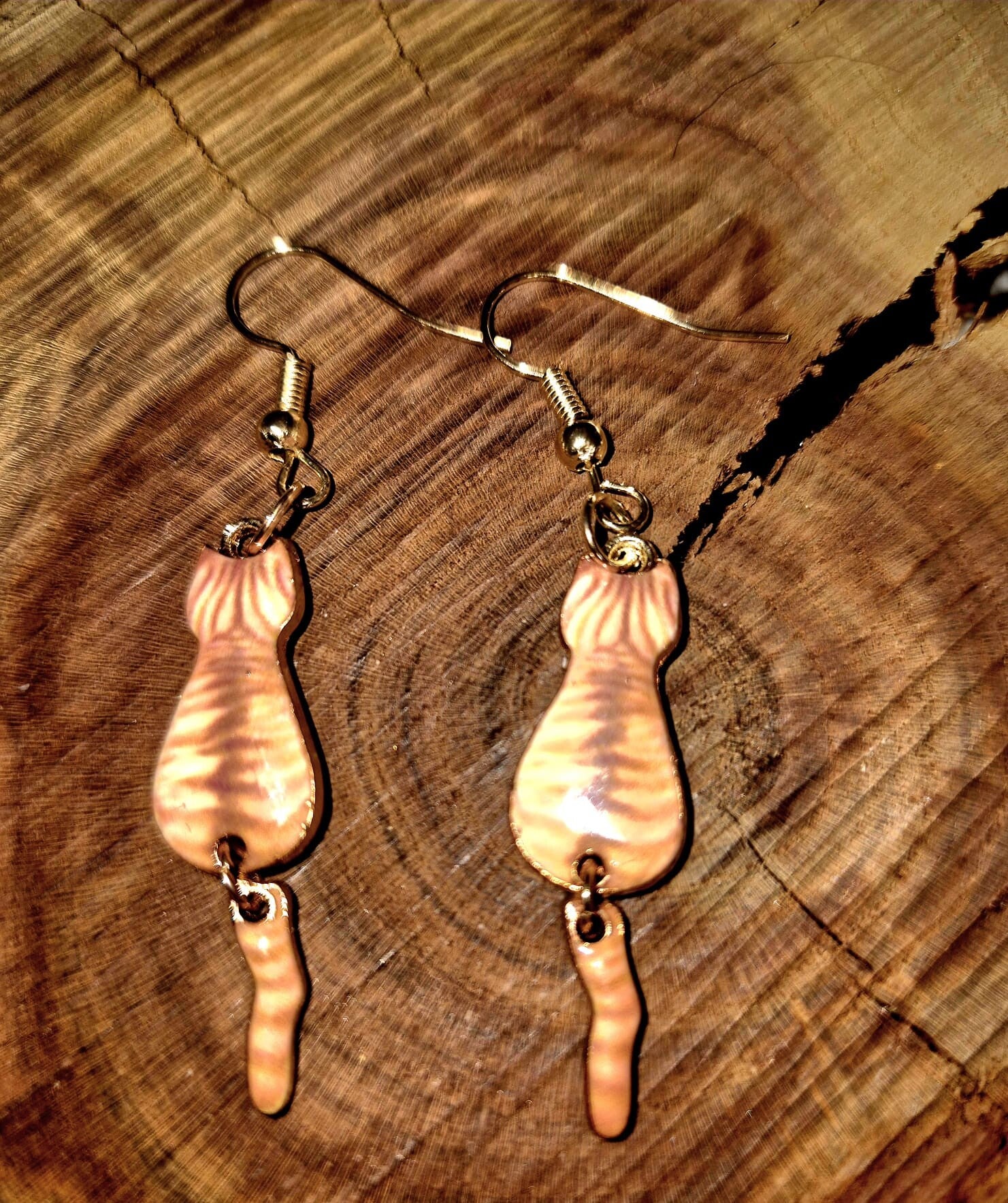 3002 Goldohrringe "Golden Cats"