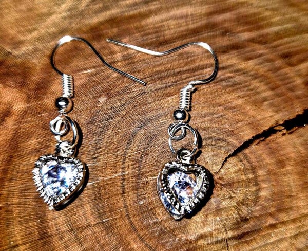 3037 Silberohrringe "Silver Heart"