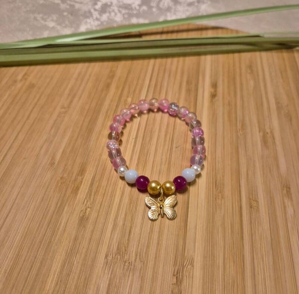 10009 Perlenarmband "Rosengold"