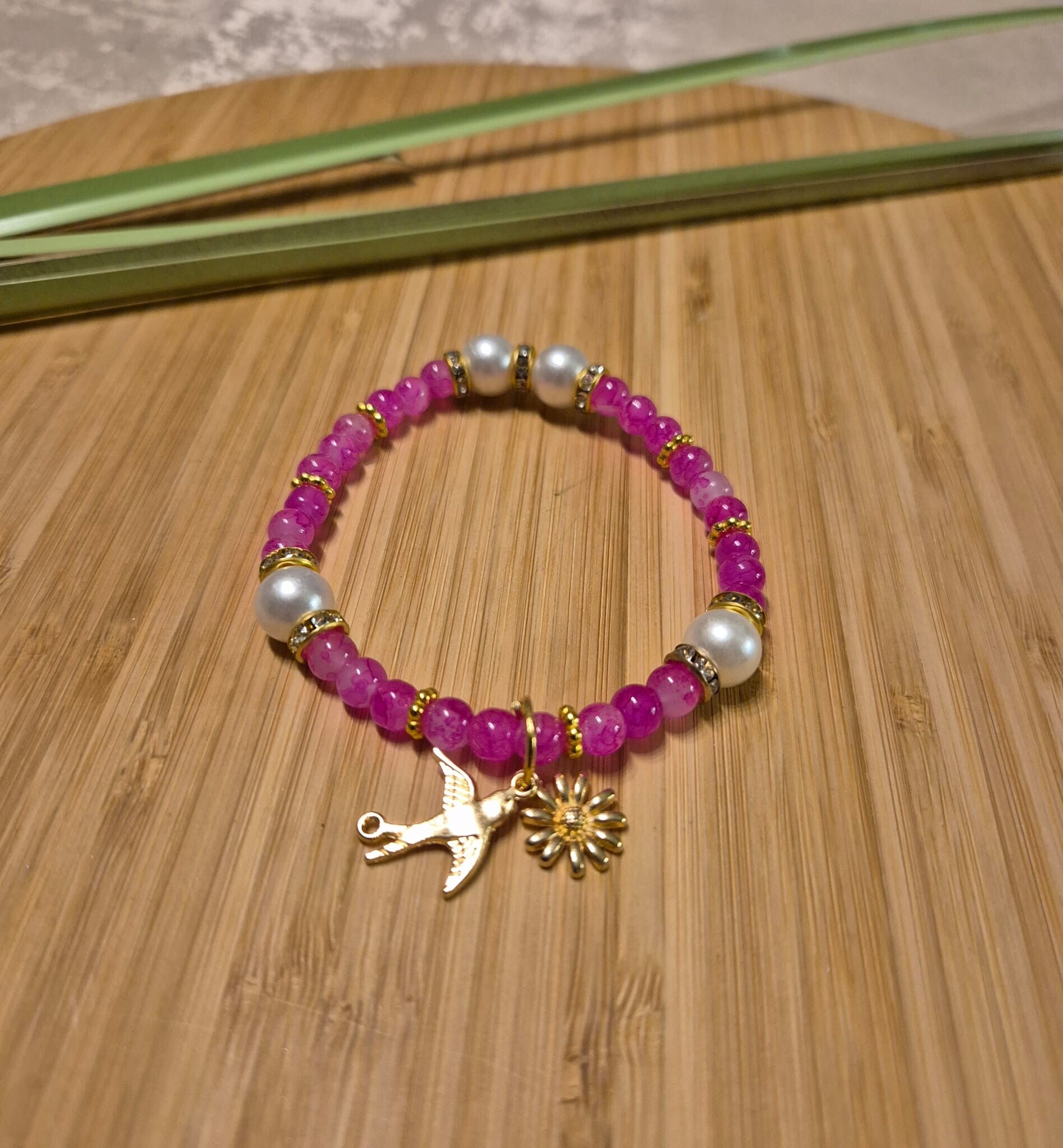 10007 Perlenarmband "Blütenflug"
